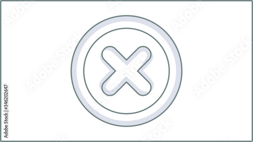 Vector Linear Cross icon. Cancel Illustration. Drawing. Free Download Vector Linear Cross icon. Cancel Illustration. Drawing. - GFXLoad
