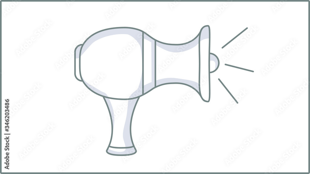 Vector Linear Speaker icon. Megaphone Illustration. Drawing. Vector Linear Speaker icon. Megaphone Illustration. Drawing.