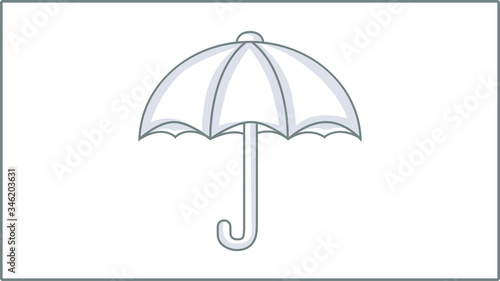 Vector Linear Umbrella icon. Climate Illustration. Meteorology Drawing.	