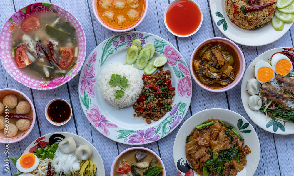 Thai Food Mixed Dishes Thai Food Mixed Dishes