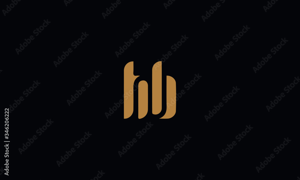 Letter HB with cuts abstract alphabet, font, text, typography, initials design in golden color with black background icon for the logo Letter HB with cuts abstract alphabet, font, text, typography, initials design in golden color with black background icon for the logo