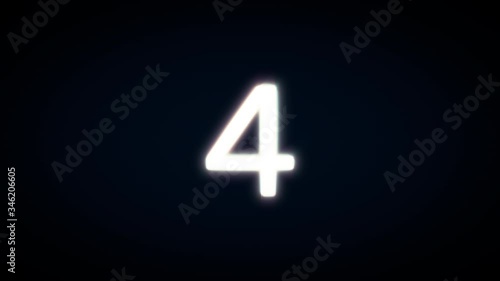 Modern countdown changing numbers from 9 to 0 with epic explosion at the end. Dark background, brilliant white numbers. 4K motion graphic
