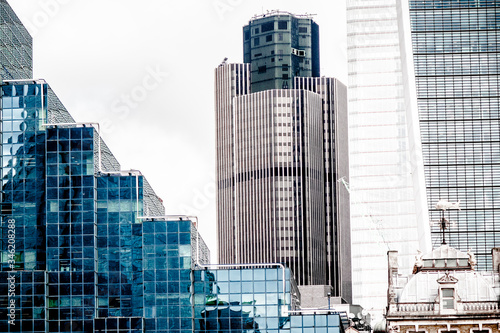 The City.
Color picture of one of the business district of  Liverpool Street, London, UK.