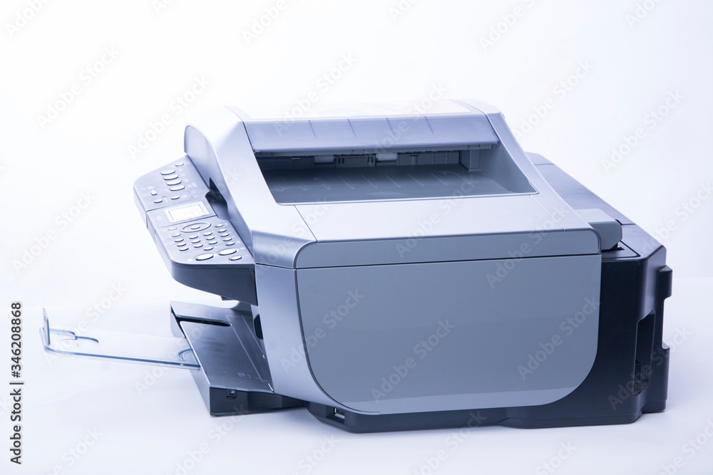 Multifunction A4 inkjet printer on white background. Printer, scanner, fax and photocopier. Multifunction A4 inkjet printer on white background. Printer, scanner, fax and photocopier.