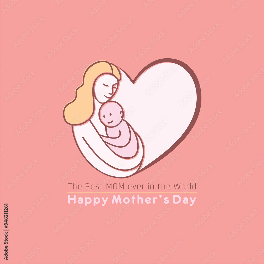 Happy Mother's day greeting card design Happy Mother's day greeting card design