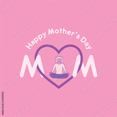 Happy Mother's day greeting card design