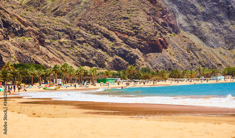 Famous beach Playa de las Teresitas near Santa Cruz de Tenerife, Tenerife, Canary Islands, Spain