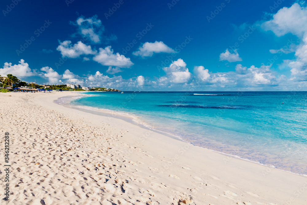 shoal bay, dream beach in the Caribbean sea with white sand and turquoise sea jewel island of Anguilla