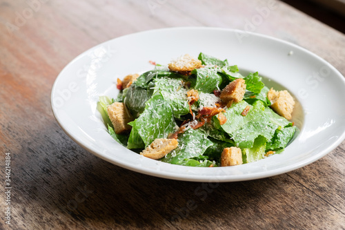 Caesar Salad with Cheese and Croutons