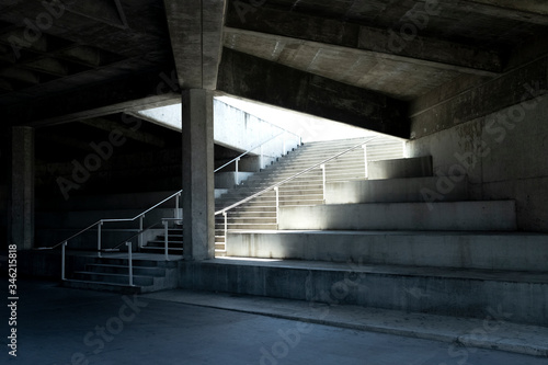 Stair case in an arena