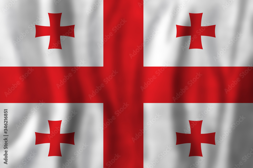 Georgia red and white flag background Georgia red and white flag background