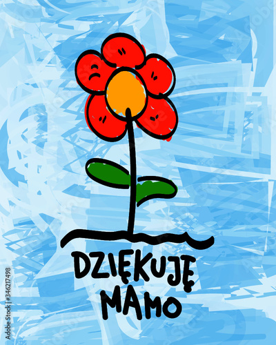 Kwiatek na dzień mamy - dziękuje mamo! 