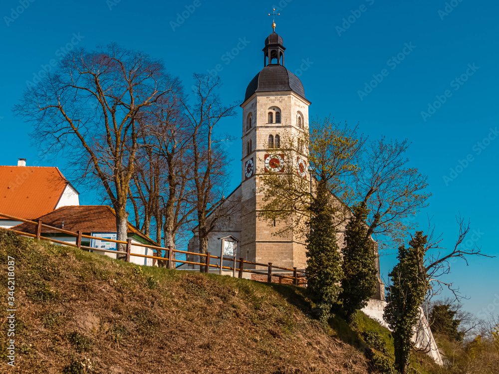 Beautiful spring view at Bogenberg, Danube, Bavaria, Germany Beautiful spring view at Bogenberg, Danube, Bavaria, Germany