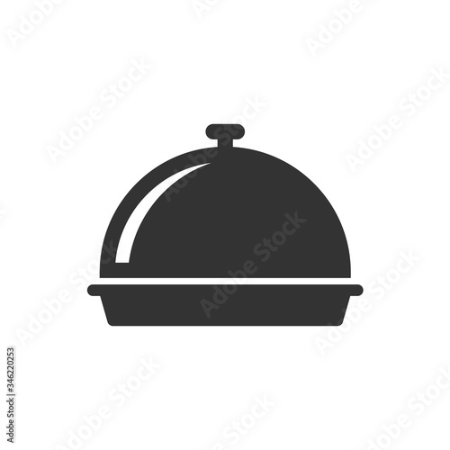 dish vector icon in trendy flat style, tray of food icon, restaurant icon