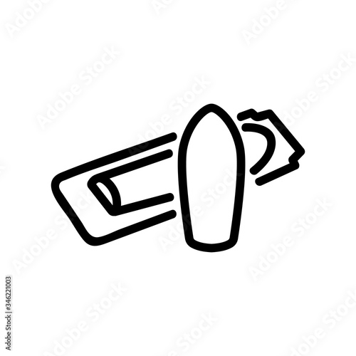 use of suppositories for hemorrhoids icon vector. use of suppositories for hemorrhoids sign. isolated contour symbol illustration