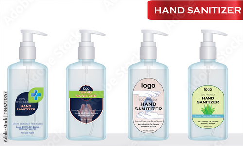 Hand sanitizer tube with text on label. Packaging design. Advertising of hand sanitizer. Hand disinfectant. Personal hygiene. 3d Illustration