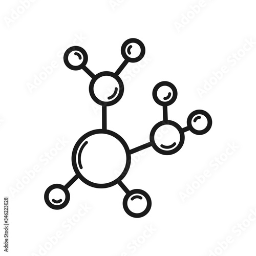 molecule icon in trendy flat style 