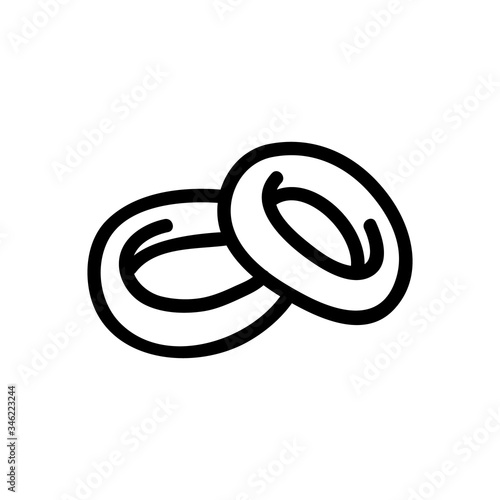 two ordinary hair bands icon vector. two ordinary hair bands sign. isolated contour symbol illustration