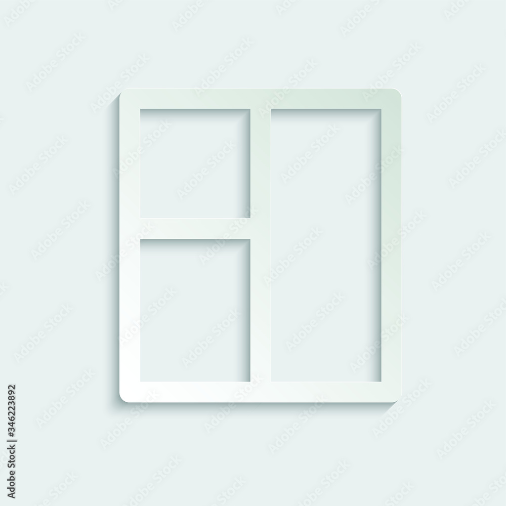 paper window icon vector black sign paper window icon vector black sign