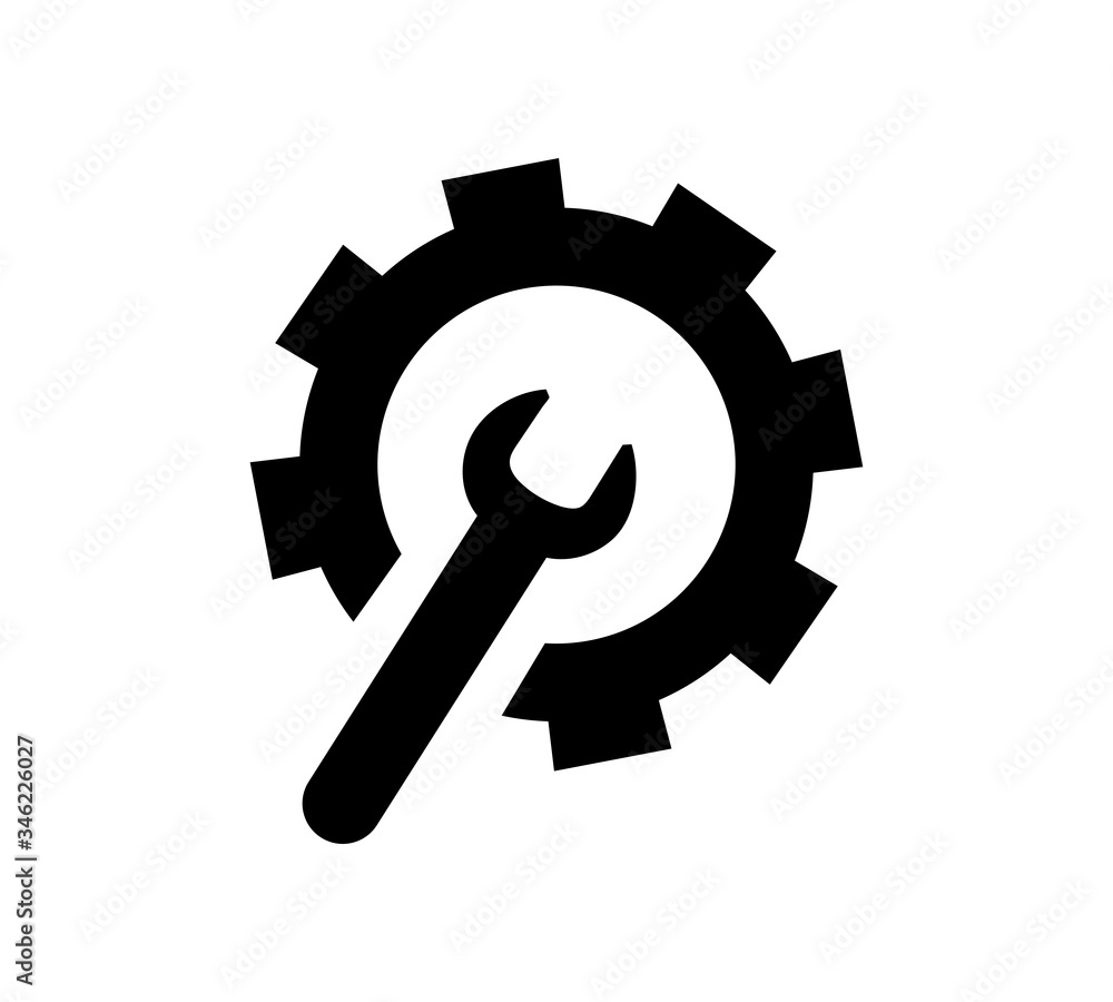Service tool icon on white background. Vector illustration Service tool icon on white background. Vector illustration
