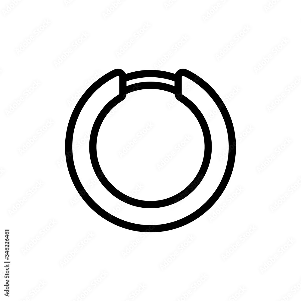 hand bracelet icon vector. hand bracelet sign. isolated contour symbol illustration hand bracelet icon vector. hand bracelet sign. isolated contour symbol illustration