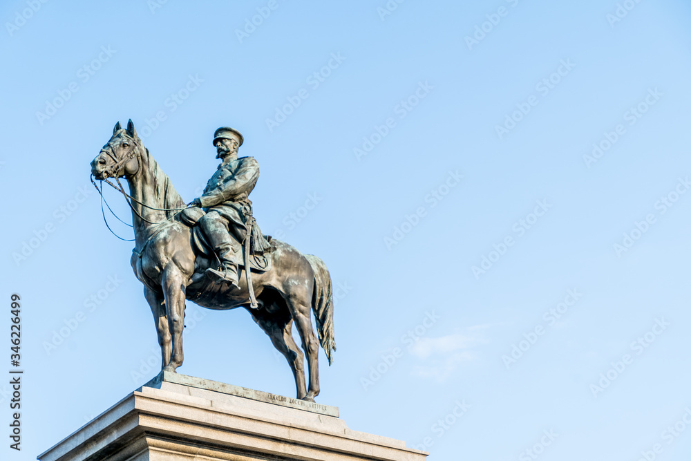 Estatua ecuestre en Sofía. Bulgaria. Monumento al Zar libertador