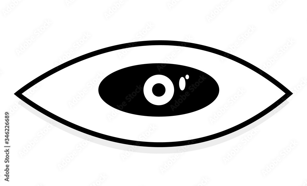 Human eye. Simple. Elegant. Icon. Human eye. Simple. Elegant. Icon.