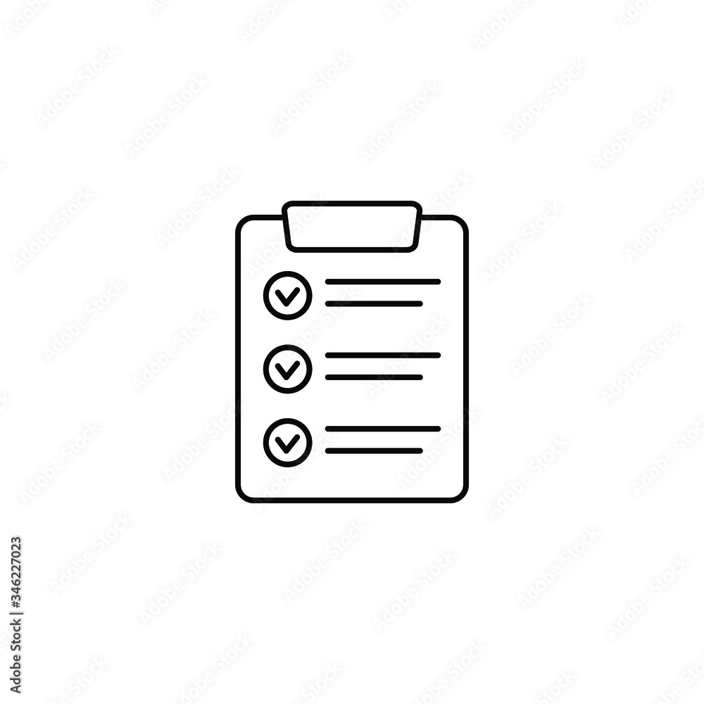 Clipboard icon. Checklist sign symbol for web site and app design. Clipboard icon. Checklist sign symbol for web site and app design.