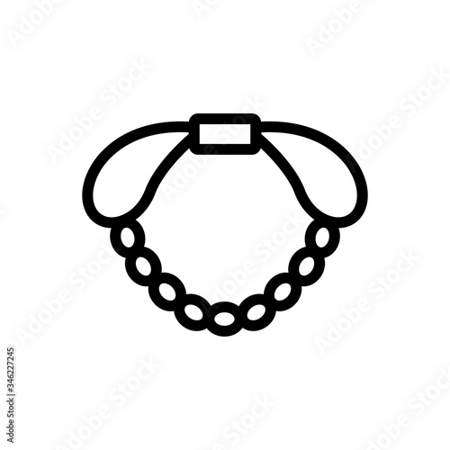 bracelet with bow icon vector. bracelet with bow sign. isolated contour symbol illustration