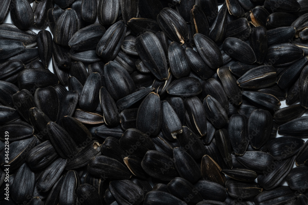 Black sunflower seeds. For texture or background Black sunflower seeds. For texture or background
