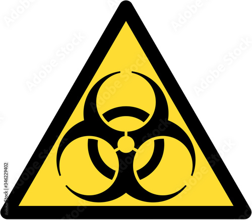 Warning sign. Bacteriological hazard