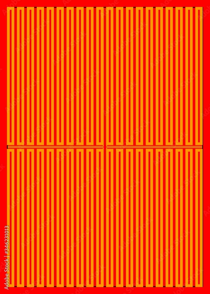 Orange rectangles on a red background - Lilleaker Orange rectangles on a red background - Lilleaker