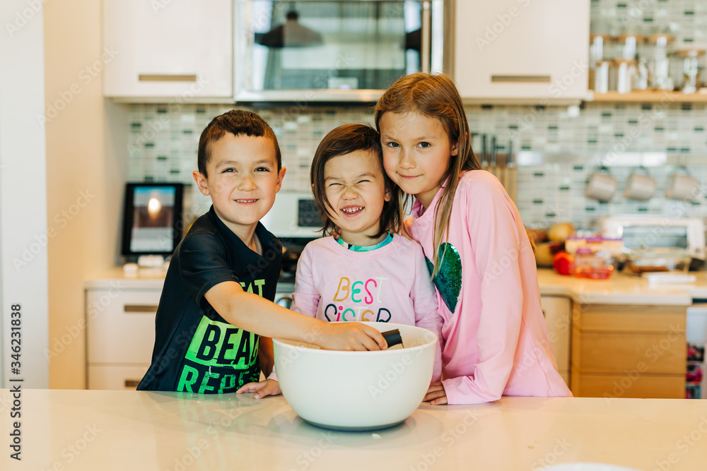 Little Kids Baking Chocolate Chip Cookies Little Kids Baking Chocolate Chip Cookies