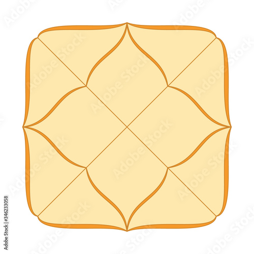 Vedic astrology birth chart template in northern indian diamond style. Jyothish calculator form. Hindu astrological horoscope maps. Lagna diagram in the shape of a yantra.