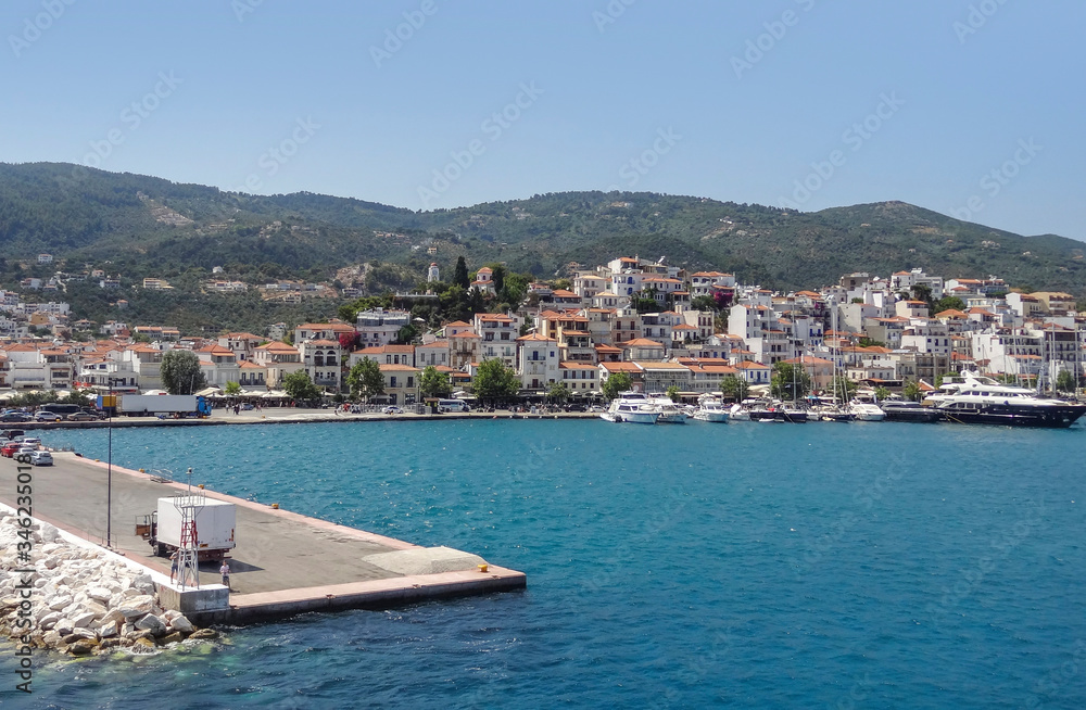 Skiathos town at the Sporades