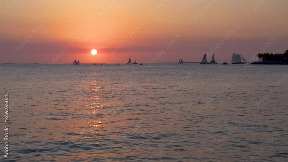 Stunning shot of the sunset over the ocean in Key West, Florida. Stunning shot of the sunset over the ocean in Key West, Florida.