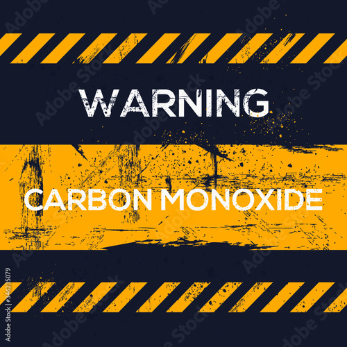 Warning sign (carbon monoxide), vector illustration.