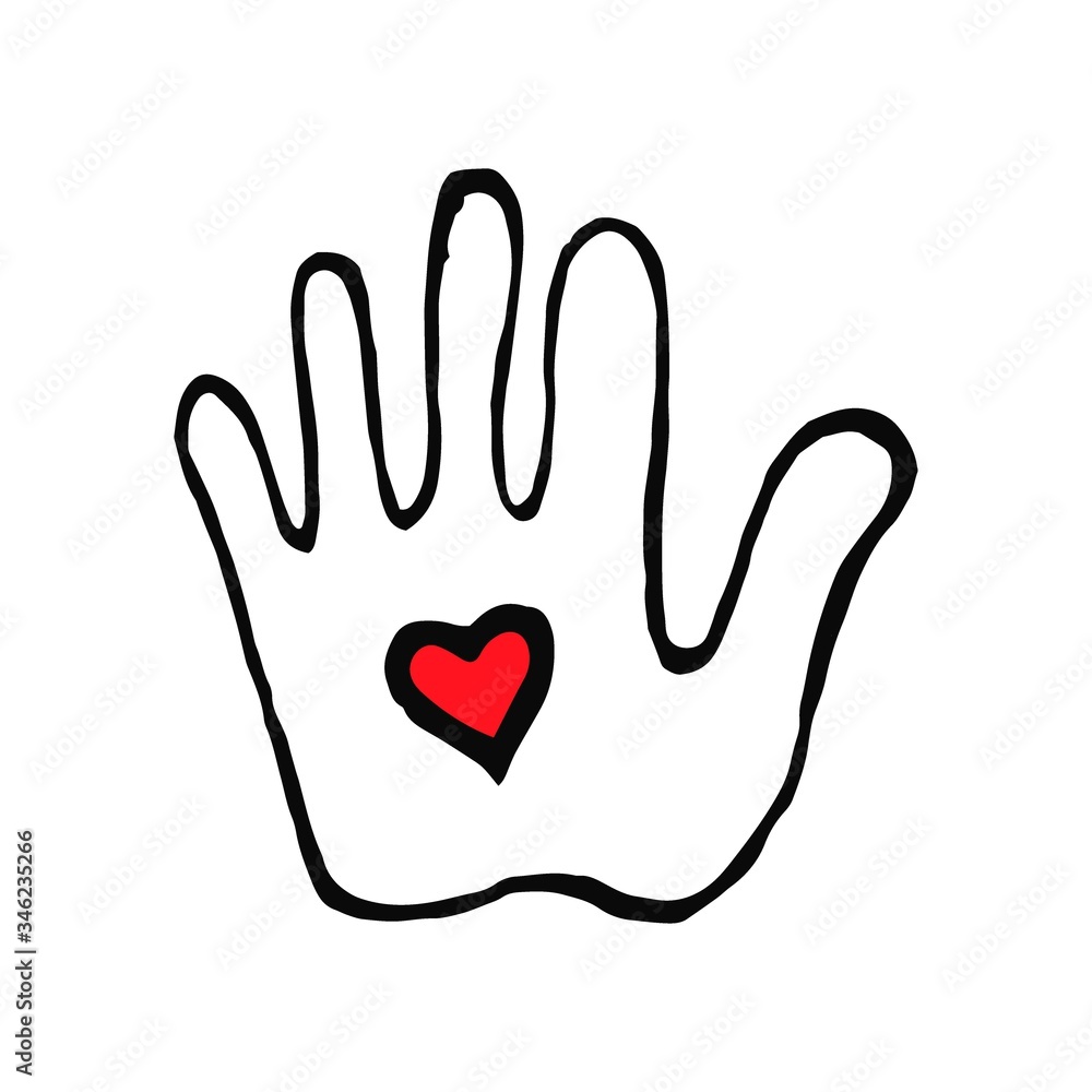 Hand with heart in doodle style - Life,Gets,Better,Together.Gay parade slogan.LGBT rights symbol. Isolated.Vector hand drawn illustration. Hand with heart in doodle style - Life,Gets,Better,Together.Gay parade slogan.LGBT rights symbol. Isolated.Vector hand drawn illustration.