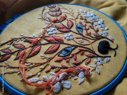 beautiful fox embroidery