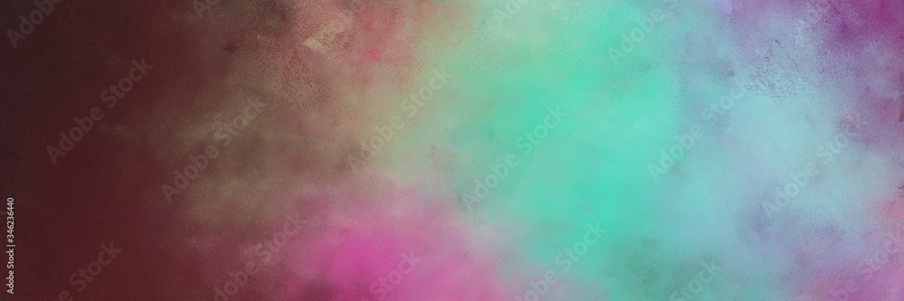 beautiful dark gray, dark sea green and old mauve colored vintage abstract painted background with space for text or image. can be used as horizontal background graphic