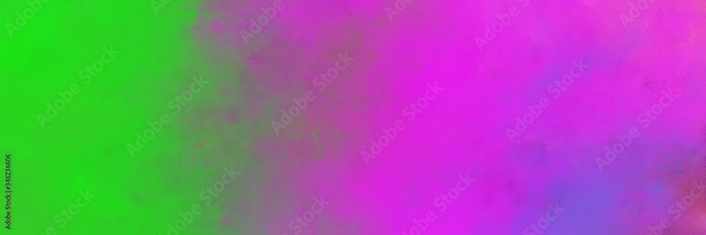 beautiful abstract painting background graphic with medium orchid, lime green and dim gray colors and space for text or image. can be used as header or banner