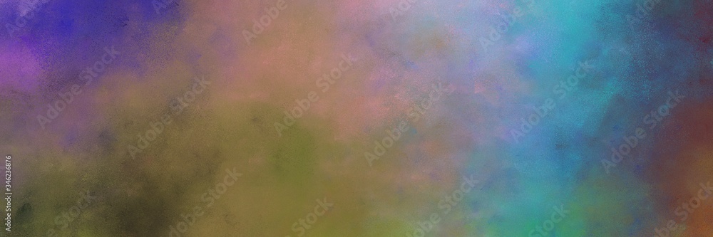 beautiful dim gray, cadet blue and rosy brown colored vintage abstract painted background with space for text or image. can be used as horizontal background texture