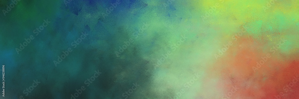 beautiful abstract painting background texture with dark slate gray, dark khaki and dark sea green colors and space for text or image. can be used as horizontal header or banner orientation