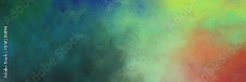 beautiful abstract painting background texture with dark slate gray, dark khaki and dark sea green colors and space for text or image. can be used as horizontal header or banner orientation