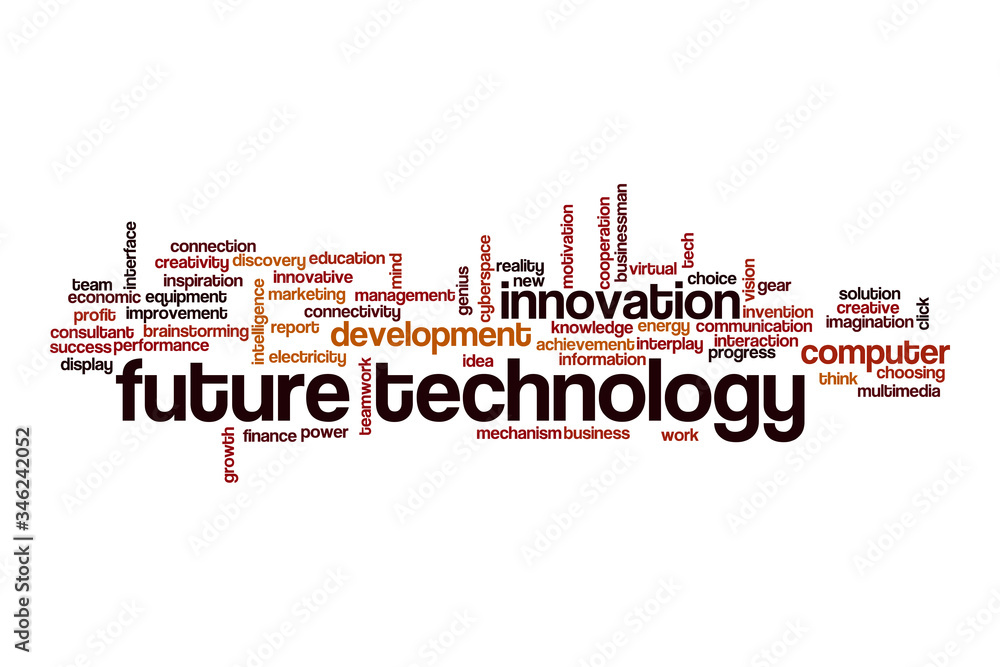 Future technology word cloud concept Future technology word cloud concept