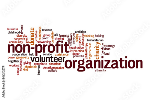 Non-profit organization word cloud concept