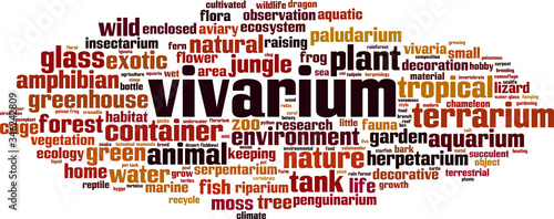 Vivarium word cloud concept. Collage made of words about vivarium. Vector illustration