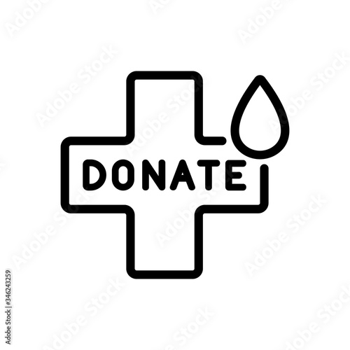 need for blood donation icon vector. need for blood donation sign. isolated contour symbol illustration