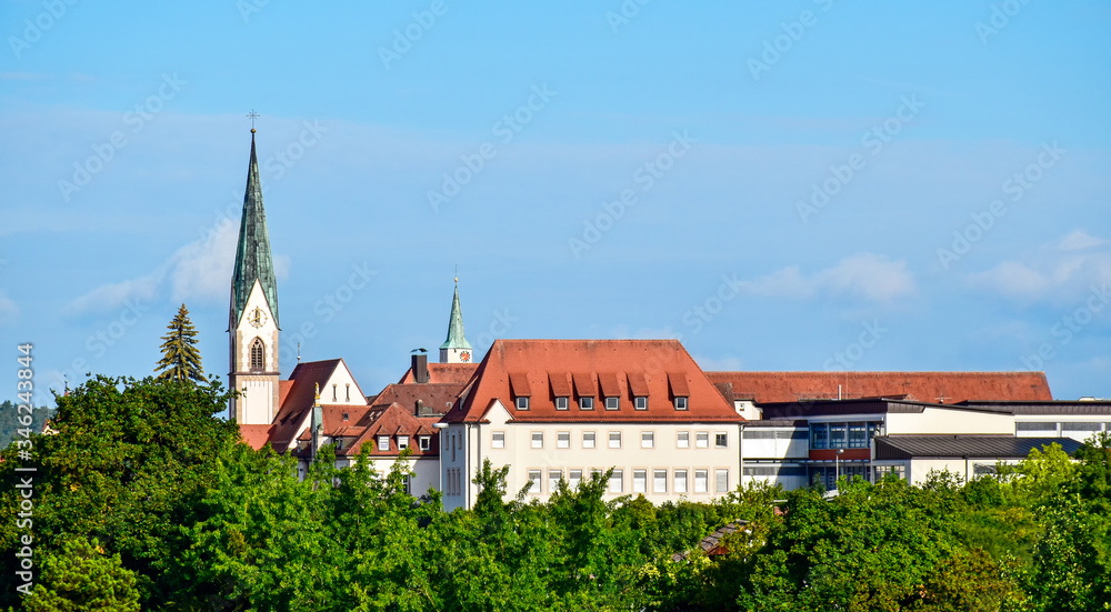 Skyline of the city of Herzogenaurach in Bavaria (Germany) 