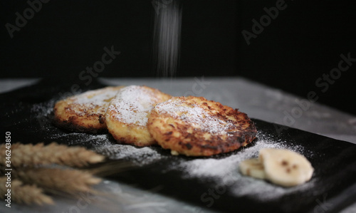 Russian traditional food Sirnikys
